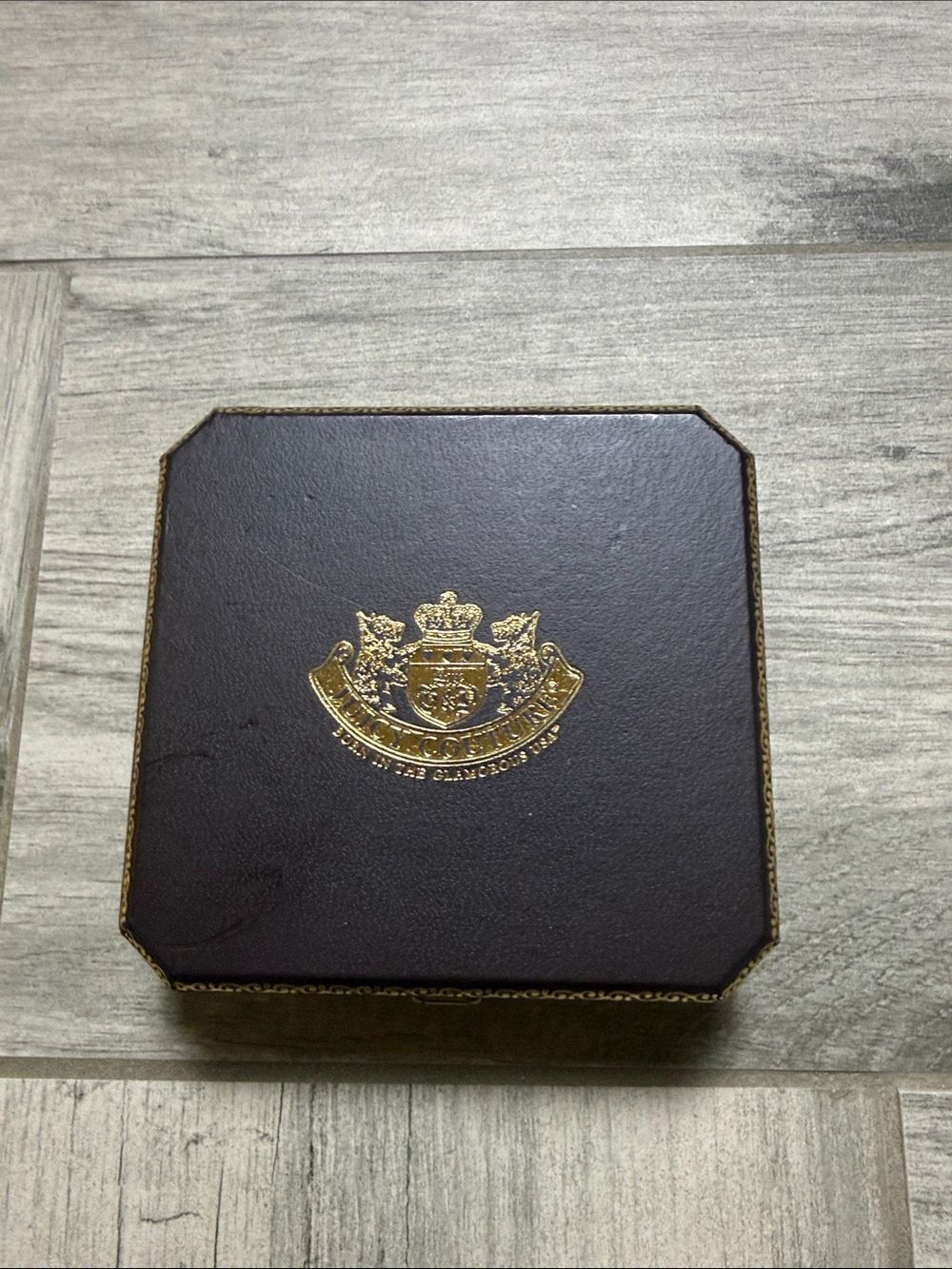 Juicy Couture Brown and Gold Jewelry Box